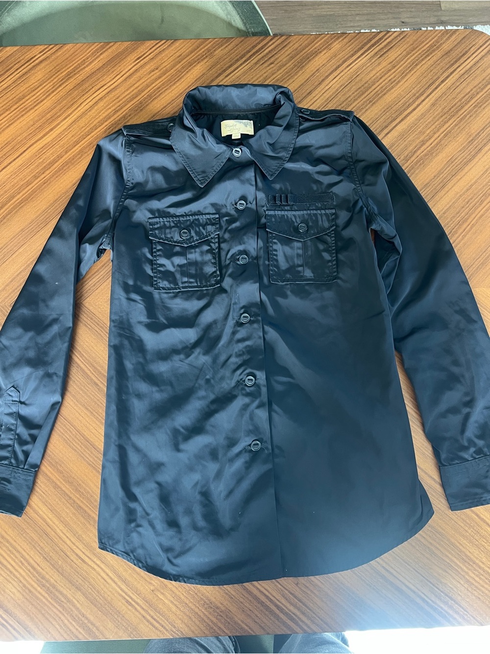 Elizabeth and James Bedford Jacket in shiny black military style Medium - Picture 7 of 7